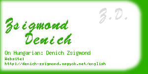 zsigmond denich business card